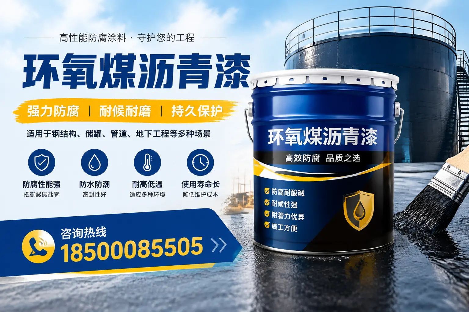 环氧煤沥青漆在工业中的应用，乐山企业的选择